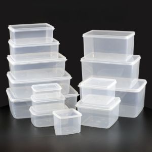 Hualong Plastic Rectangular Transparent Refrigerator Special Storage Box Freshness Preservation Sealed Food Freezer Container