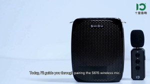 SHIDU Wireless Voice Amplifier Lapel Microphone Mini Portable Voice Amplifier Megaphone Booster with Microphone Loudspeaker Speaker