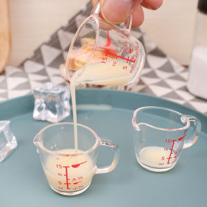 15ML Measuring Cup Glass Jar Milk Cup with Scale Heat-Resistant Baking Tools Espresso Coffee Supplies