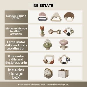BEIESTATE | Infant Hand Rattle Training Teether Toy