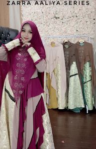 Zaara Aaliya Series COD-Dada Ceruty LD100-120 PB140 Busui Set Khimar Best Seller Premium Quality Super Grade A Terlaris Gaun Lebaran Murah Gaun Syari Brokat Murah Baju Murah Terviral Terlaris Best Seller Super