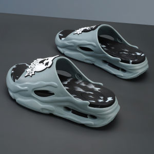 Mens Summer Soft Bottom Anti-Slip Indoor Outdoor Sport Fashion Beach Thick Heel One-Strap Slippers Comfortable EVA Material