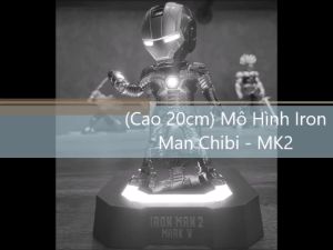 Mô hình siêu nhân người sắt hiệu ứng led Chibi lớn cao 20cm Tặng đế led phong cách IronMen Full Box 2114 3