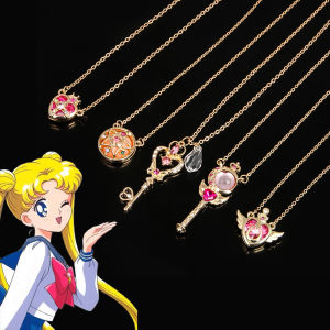 Anime Sailor Moon Necklace Magic Girl Tsukino Usagi Cosplay Pendant Necklace For Fan Gift Cute Girls Jewelry Accessories Gift