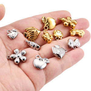 จี้แมวสแตนเลส KT เครื่องประดับสร้อยคอแบบทำมือสร้อยข้อมือเครื่องประดับ Apple ทอง18K