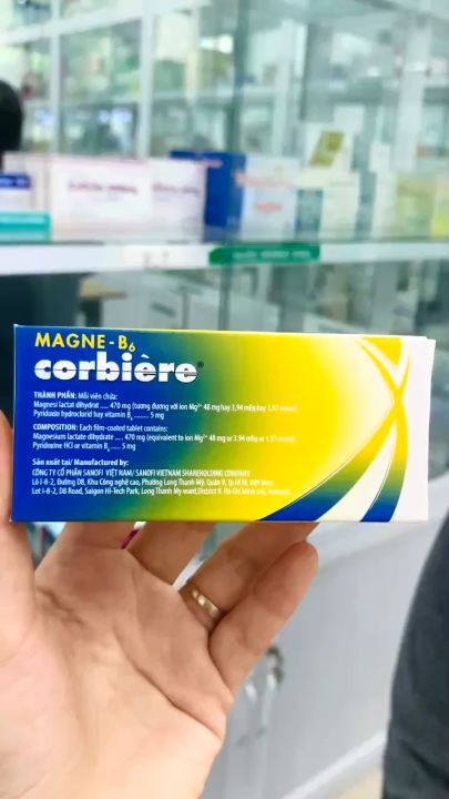 viên uống magie - Viên Uống Magne B6 Corbiere Sanofi Bổ Sung Magnesi - Hộp 5 Vỉ X 10 Viên DS.LINH