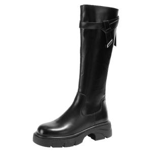 Josiny | Slimming British Western Style Long Boot