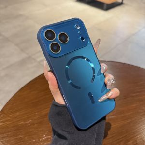AO.HU | Magnetic Shimmering Blue Matte Case With Lens Protector