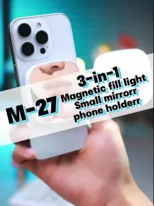 Magnetic Beauty Phone Fill Light | Built-in Makeup Mirror Foldable Portable Mini | For Selfie/Photo Universal for all Phones