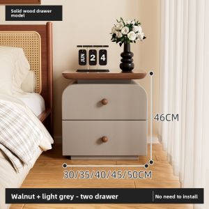 ZHUSHANXIA | Modern Minimalist Creamy Style Bedside Cabinet