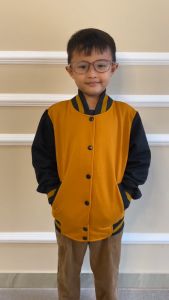 Jaket Varsity Baseball Polos Anak Usia 2-12 Tahun