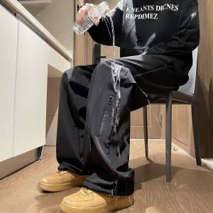 American Style Loose Fit Straight Leg Shell Pants Mens Waterproof Windproof Rainproof Outdoor Workwear Autumn Season