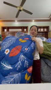 Chăn phao trần bông dày loại 1 bông hơi trắng không pha độn siêu nhẹ hàng cao cấp.