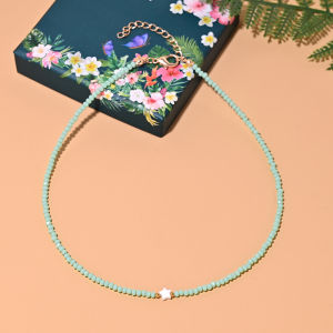 Shell Star Crystal Choker Necklace for Women Fashion Faceted Bead Collares Para Mujer Summer Jewelry Accessorie MOON GIRL Design