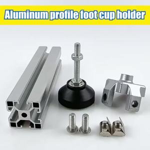 * M8 M10 M12 2020 3030 4040 4545 Caster Foot Wheel Cup Connection Block Fixing Block Aluminum Profile Foot End Connection Block