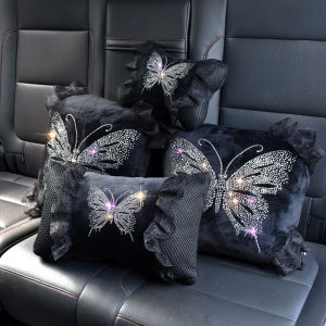 หมอนรองศีรษะในรถยนต์หมอนรองคอหมอนพิงในรถน่ารักรูปหงส์ติดเพชรแบบเทพธิดารุ่นเน็ตไอดอลใช้ในรถหมอนกอดหนึ่งคู่