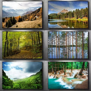 Jigsaw Puzzle Misty Dark Green Forest Fog Mountain Landscape Nature Art For Adults Ideal For Family Game And Mental Exercise