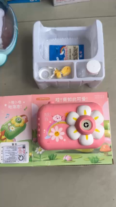 Đồ chơi máy ảnh nhả bong bóng xà phòng chạy bằng pin có đèn và nhạc 3520 Bubble camera