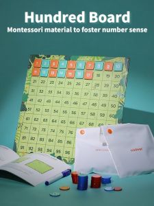 Mideer Toi bảng trăm số bảng 100 dạy học toán theo phương pháp giáo dục sớm montessori cho bé từ 3 tuổi