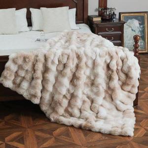 Wedding Rabbit Fur Imitation Colorful Double-layered Thick Blanket