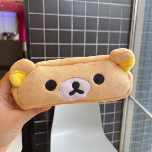 Sanrio | SKawaii Rilakkuma Pencil Cases For Kids Girls Cute Cartoon Bear Pencil Pouch Organizer Pen Bag School Stationeries Gifts Ins Hot