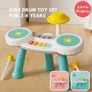 Kids Drum Set 3-6 Years Child Drum Plus Piano Toy Set For Early Learning Toy