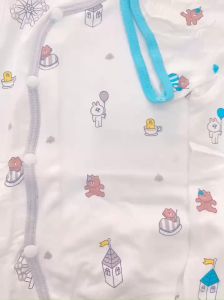 Bộ Avaler cài lệch cộc tay sợi tre sơ sinh