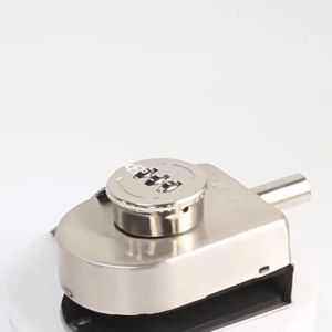 Khóa số cửa kính cường lực không khung bằng inox 304 chỉ khóa bên ngoài (8311-Kính-Nền tường)