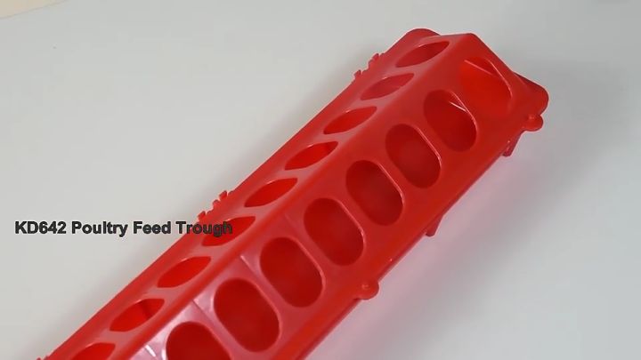 VIDDAVET  Flip Top Poultry Feeding Trough Baby Chick Feeder Plastic Chicken Feeder 16 holes and 28 holes linear feeder