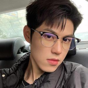 Anti Blue Light Optical Glasses Fashion Half-frame Metal Business Men Spectacle Frame