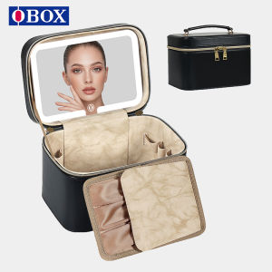Light Luxury Makeup Bag with Mirror High Aesthetic 2026 New Style Cosmetic Storage Box Practical Desktop Organizer for Dressing