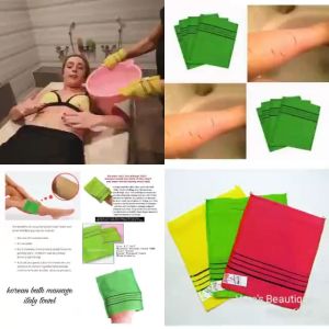 Bath Massage Gloves Exfoliating Body Scrub Cloth Made in Korea