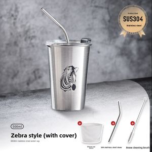 BOANG | Portable Stainless Steel Travel Cup with Straw Anti-shock