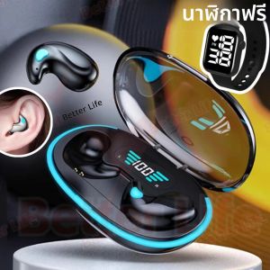 หูฟังไร้สาย X55 สีดำ รุ่นมินิ สำหรับเล่นกีฬา เล่นเกม และนอนหลับ หูฟังบลูทูธแบบใส่ในหู พร้อมเสียงสเตอริโอคุณภาพสูง