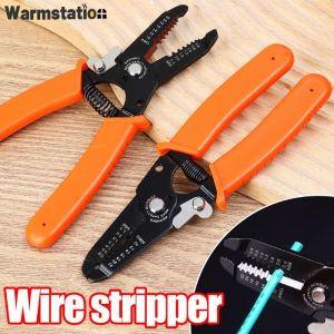 คีมปอกที่จับสายไฟกันลื่นแบบพกพาอเนกประสงค์ช่างไฟฟ้าคีมปอกสายเคเบิลพิเศษเครื่องประดับทำเองซ่อมแซมฮาร์ดแวร์สำหรับบ้าน