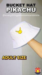 [NEW ITEM] Bucket Hat Duck Cap with Custom Pikachu Embroidery Stylish Comfortable for Kids and Adults Topi Pokemon Kids