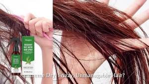 hoegoa | Rosemary Rice Water Spray Deeply Nourishes Dry Frizzy Hair and Hydrates for Incredibly Silky Smooth Vibrant Healthy-Looking Ha