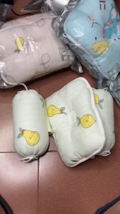 Gối chặn kèm gối lõm cho trẻ sơ sinh sợi tre Wooji