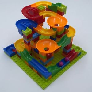 168PCS DIY Marble Race Track Ball Block Funnel Slide Brick Children Toys Kids Boys and Girls Gifts Building Blocks Set
