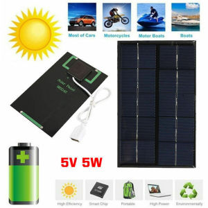 5W 5V Portable Solar Charger USB Solar Panel Outdoor Travel DIY Solar Charger Generator Climbing Fast Charger Polysilicon Pane