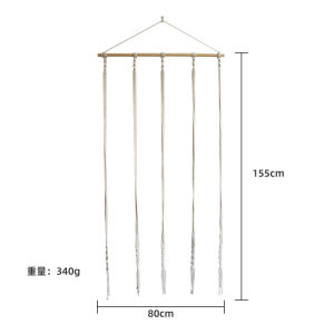 Nordic Style Handmade Hat Display Stand Wall Hanging Rack Bedroom Living Room Decorative Hat Storage Organizer Cotton Stripe Pattern