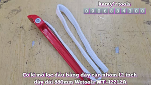 Cờ lê cảo mở lọc nhớt lọc dầu bằng dây cán nhôm 12 inch dây dài 880mm Wetools WT-42212A