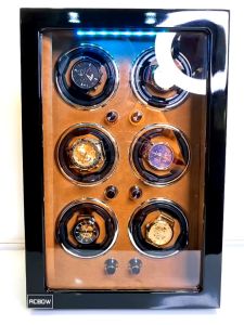 Tủ Xoay Đồng Hồ Cơ 6 Ngăn ACBOW KHOÁ VÂN TAY [Nội Thất Nỉ Nhung] - Bảo Hành 24 Tháng