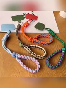 HTF Mobile Phone Lanyard Short Style Wrist Adjustable Woven Strap Outdoor Sports Artifact
