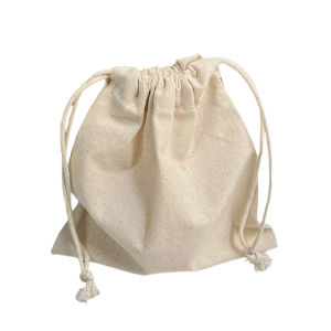 Cotton Linen Canvas Drawstring Storage Bag DIY Bag Inner Pouch Organizer with Storage Hook Fashionable Accessories