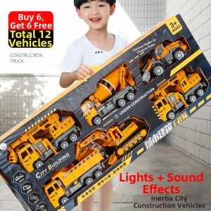 Construction Vehicle Toys for Boys Excavator Bulldozer Mixer