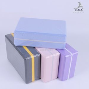 High Density Eva Yoga Block Engraved Logo Thickened Practice Brick Beginner Fitness Column Dance Touch Stone Cross the River