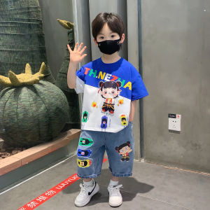 Bộ Đồ Ngắn Tay Hoạt Hình Ultraman Cho Bé Trai Mùa Hè 2025 Bộ Đồ Trẻ Em Thời Trang Mỏng Mới Bộ Quần Áo Cotton Pha Trộn Thoải Mái Cho Trẻ Em