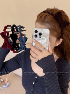 Velvet Hairband Womens New 2025 Butterfly Knot High Hairline Versatile Hair Clip Styling Hair Accessories Comfortable Non-Slip