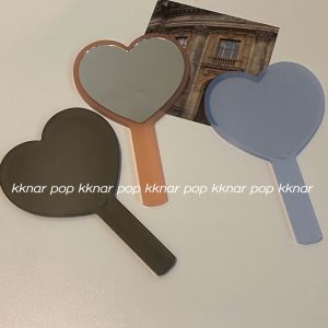 Portable Handheld Frosted Mirror Womens Lightweight Compact Makeup Mirror High Definition Mirror for Students On-The-Go